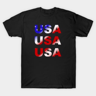 USA, USA Flag, Patriotic, Patriot, Proudly American T-Shirt